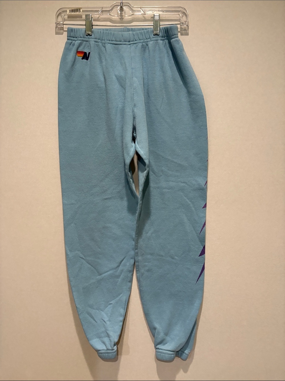 Aviator Nation - Women's Lightning Bolt sweatpants. Size Small. Blue.